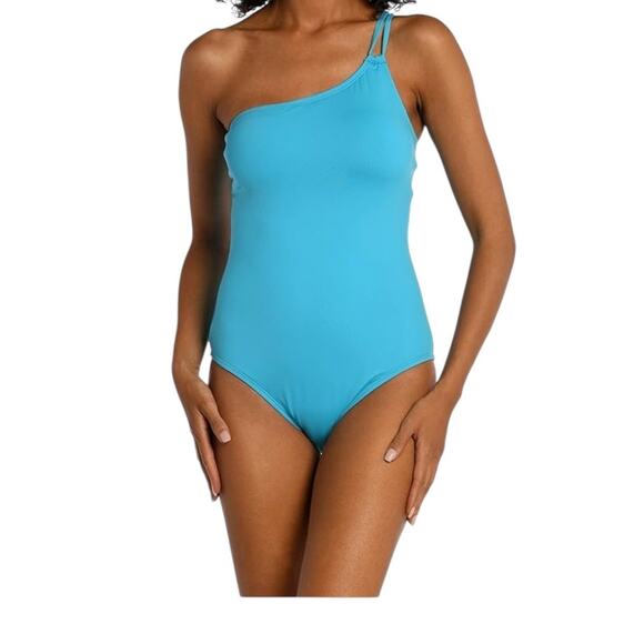 La Blanca Tummy control Island Goddess One shoulder bathing suit size 6 - Picture 1 of 7